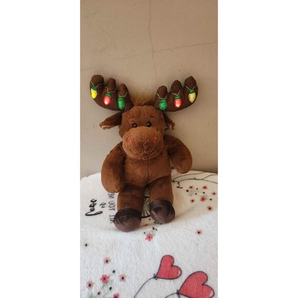 Build A Bear Hal Moose Plush 18in Christmas Light Up Antlers Stuffed Animal Gift - Picture 3 of 9